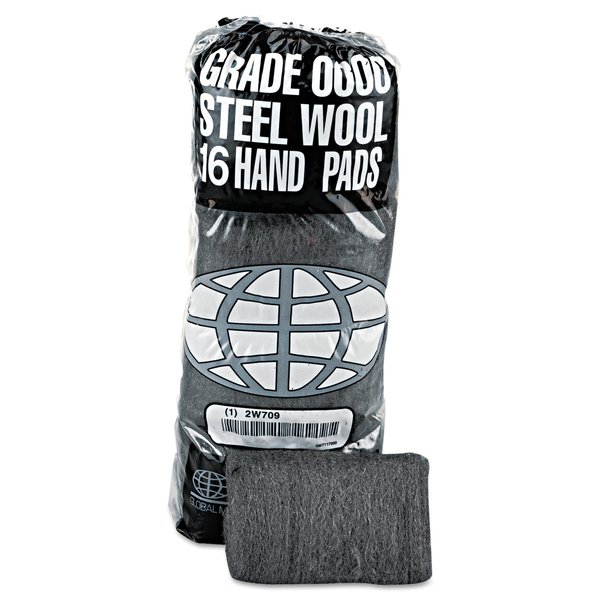 Gmt Industrial-Quality Steel Wool Hand Pad, #0 Fine, PK192 117003